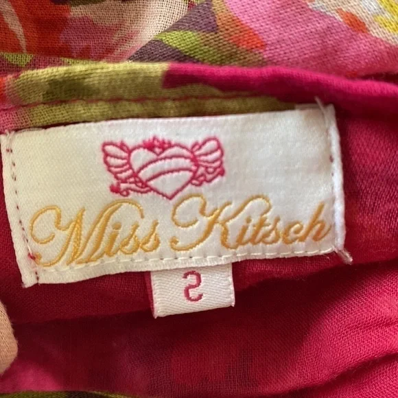 Miss Kitsch Ibiza Pink Floral Cotton Maxi Dress S - Picture 12 of 13